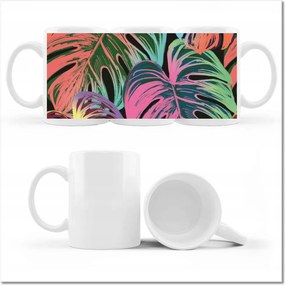 Fotó bögre Monstera levél színben