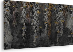 Kép -Fűzfa gallyak fekete háttérrel (90x60 cm)