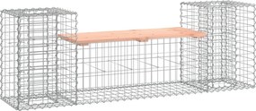 vidaXL tömör duglászfenyő gabion kerti pad 183x41x60,5 cm