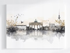 Poszter Város Panoráma Berlin Kapu Torony Tv Vázlat 80x60
