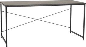 Íróasztal, beton/fekete, 150x60 cm, MELLORA