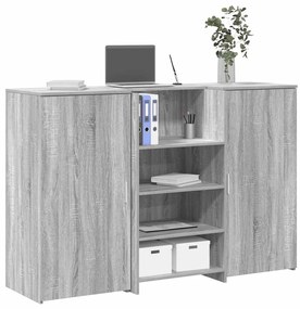 Recepciós pult szürke sonoma 155x50x103,5 cm szerelt fa