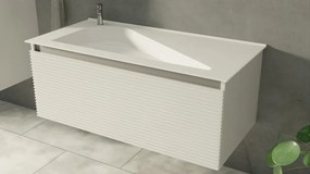 TMP TROYA100 fali fürdőszobabútor - Akrivit öntött műmárvány mosdóval - 100 x 48,5 cm