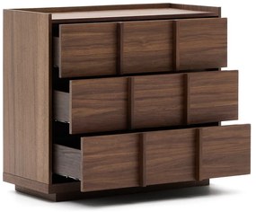 Barna komód diófa dekorral 100x78x50 cm Onix – Kave Home