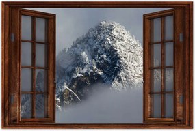 Poszterek 90x60 Tél Hegy Hó Köd
