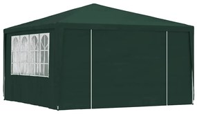 vidaXL zöld rendezvénysátor oldalfalakkal 4 x 4 m 90 g/m²