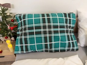 Flanel ágyneműhuzat KOCKA zöld Ágyneműhuzat mérete: 70 x 90 cm | 140 x 200 cm