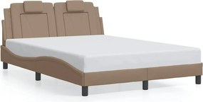 vidaXL cappuccino színű műbőr ágykeret Viana matrac nélkül 140x200 cm
