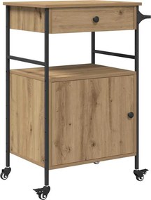 vidaXL Konyhai kocsi Artisan tölgy 56 x 43 x 89,5 cm Faanyag
