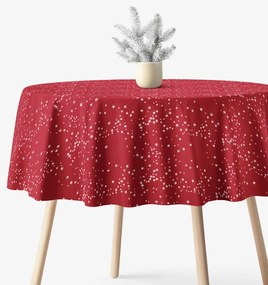 Goldea kör alakú terítő valencia - csillagok piroson Ø 110 cm