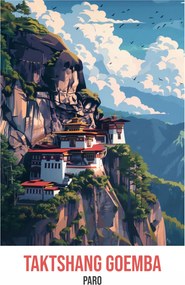 Poszter 40x55cm Taktshang Goemba
