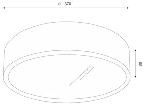 Brilagi - LED mennyezeti lámpa CARVALHO 2xE27/60W/230V tölgy-dió, Ø 37 cm