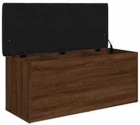 barna tölgy színű szerelt fa tárolópad 102 x 42 x 45 cm
