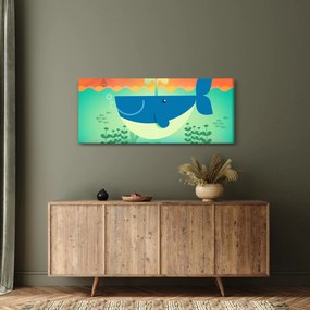 Kép - boldog bálna (120x50 cm)