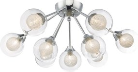 DAR LIGHTING ZEK1350 ZEKE Mennyezeti Csillár Csiszolt Króm, Átlátszó G9 IP20