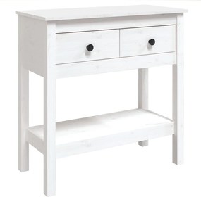 vidaXL fehér tömör fenyőfa tálalóasztal 75 x 35 x 75 cm