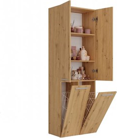 2K DD fürdőszoba szekrény, tölgy