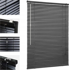 Redőny Alumínium Redőny Fekete Lamellák 70 X 130 CM