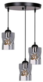 Fekete függőlámpa üveg búrával Felis – Candellux Lighting