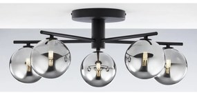 Jupiter 2048 - Felületre szerelhető csillár PRATO 5xG9/14W/230V fekete/füstszürke