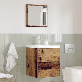 Modern Fürdőszoba Tároló Szekrény Régi Fa MDF Fa Furnérral Közepes