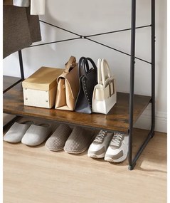 Álló fogas LINEA barna/fekete