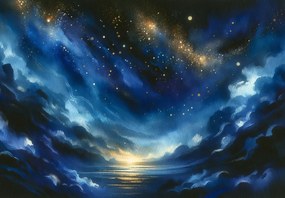 Fotótapéta - Éjjeli ég (147x102 cm)