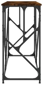 füstös tölgyszínű szerelt fa tálalóasztal 100x40x80 cm