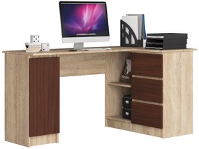 Sarok PC asztal Bevin (szonoma tölgy + wenge) (J). 1069142