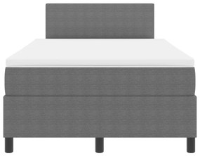Boxspring Ágy Matraccal &amp; LED Világosszürke 120x200 cm Kordus Szövet
