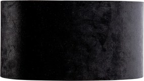 Bársony lámpabúra fekete ovális 35/23/18