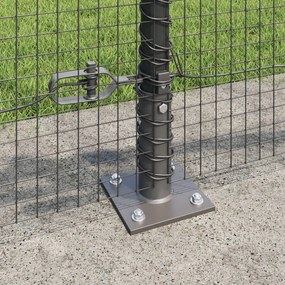 Hegesztett Drótháló Kerítés 7 Peremezett Oszloppal Szürke 0.6x10 m Acél