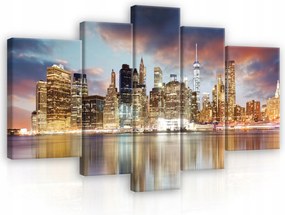 Vászonkép Város Panoráma Hálószoba 5 Részes 170x100