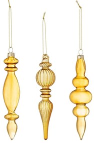 Üveg karácsonyfadísz készlet 3 db-os ø 4 cm Auralia – Bloomingville