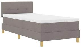 Box Spring Ágy Matraccal Taupe 90x200 cm Szövet