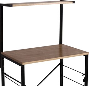 Intenso Home 4 szintes konyhai tároló polc 60 x 123cm, sonoma tölgy | Univerzális tároló állvány fém lábakkal