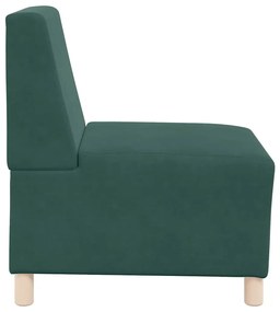 sötétzöld bársony kanapéfotel 55 cm