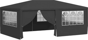 vidaXL antracitszürke rendezvénysátor oldalfalakkal 4 x 6 m 90 g/m²