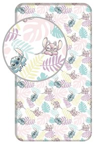 Disney Lilo és Stitch, A csillagkutya Leaves gumis lepedő 90x200 cm