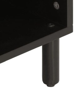 fekete tömör mangófa TV-szekrény 100 x 33 x 46 cm
