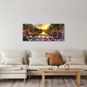 Kép - Napkelte Amszterdamban (120x50 cm)
