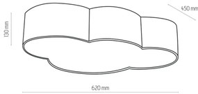 Brilagi - Gyerekszobai mennyezeti lámpa NIMBUS 4xE27/15W/230V 46x63 cm rózsaszín