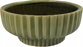 Virágcserép Kerámia 26CM lapos alacsony zöld kerek bonsai kaktuszok