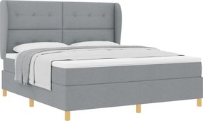 vidaXL Boxspring ágy matraccal Sötétszürke 90x190 cm Szövet szövet