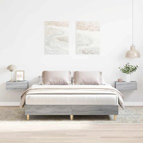 sonoma tölgyszínű szerelt fa ágykeret matrac nélkül 140x200 cm
