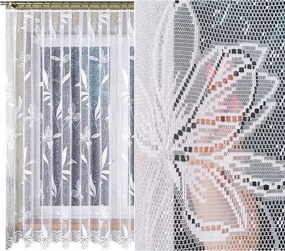 Jacquard mintás függöny 044204 500x180cm egyenes virágmintás (kész) szegéllyel