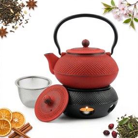 Vízforraló Öntöttvas Teáskanna 1,5 L Tea- És Gyógynövényszűrő Melegítő