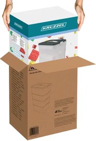 KRUZZEL 3 szintes doboz építőkockákra - játékrendszerező - Kruzzel