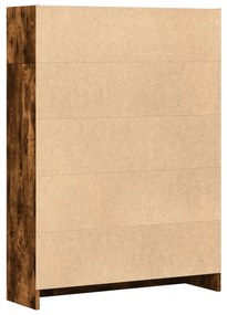 füstös tölgy színű szerelt fa könyvszekrény 80 x 24 x 109 cm