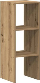 vidaXL kézműves tölgy szerelt fa könyvespolc halmozható 30x30x80 cm